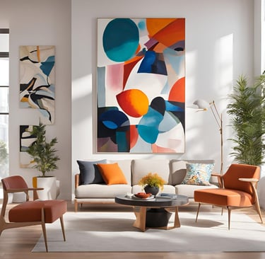 peintures modernes dans design contemporain
