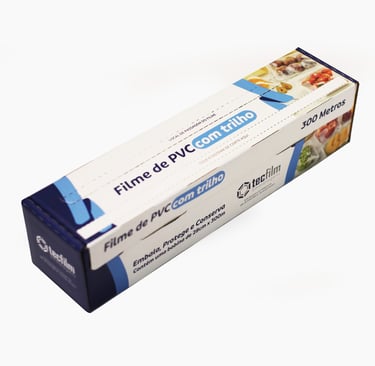 Caixa de filme pvc com trilho