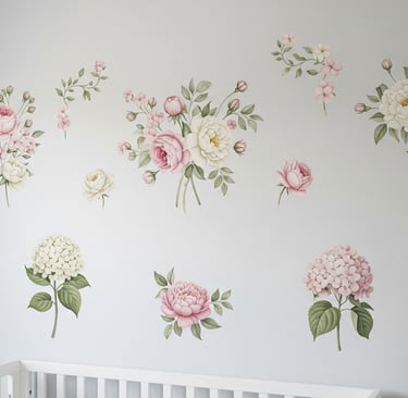 lambs and ivy floral wall decal