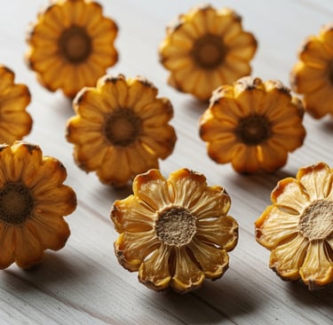 pineapple flower petals on table