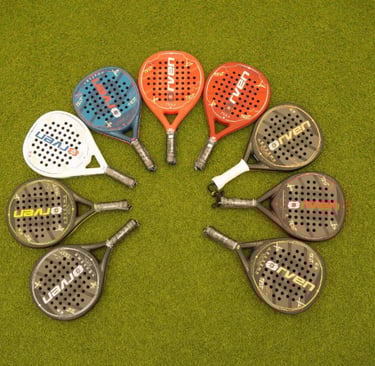 Udvalg af padelbat