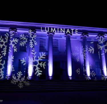 Luminate  Shugborough Hall with lights