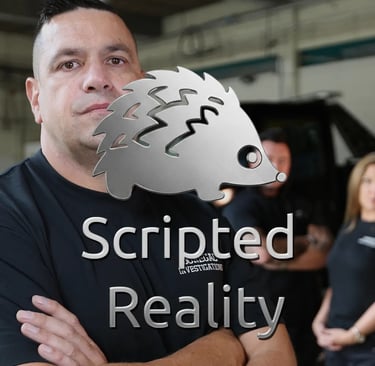 a man with a beard and a beard, with a woman in a black shirt