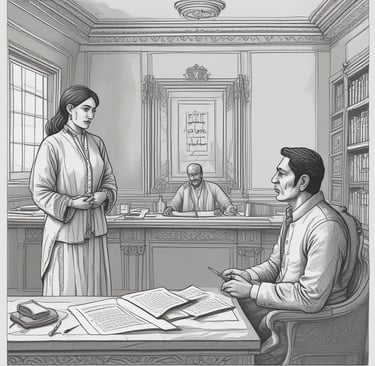 a woman  in a law office.