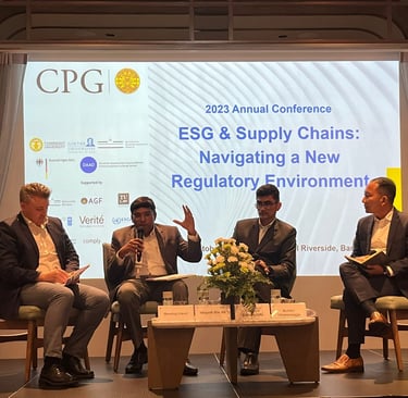 a group of people sitting around a table