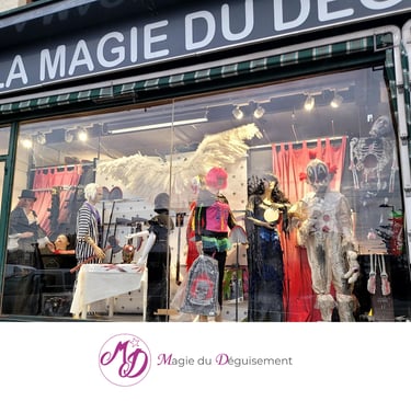 a storefront window display of a mannequinequine lamagiedudeguisement code promo 