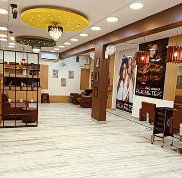 Elegant salon interior VV Puram branch