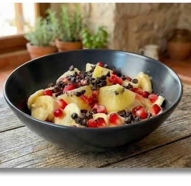 Creamy coconut rice breakfast with almond milk and fresh toppings — light, healthy, and comforting.