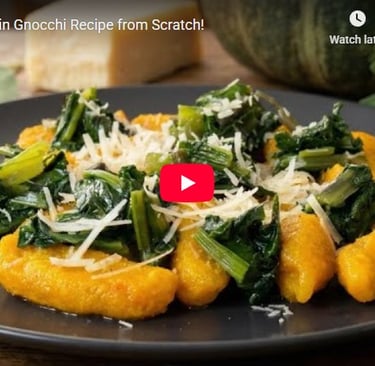Pumpking gnocchi youtube video Healthy and Delicious