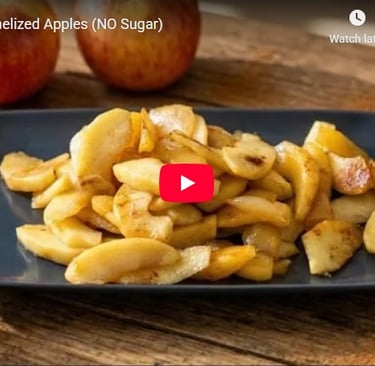 Video recipe for caramelized apples