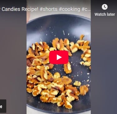 Easy puff pastry cookies with jam and walnuts