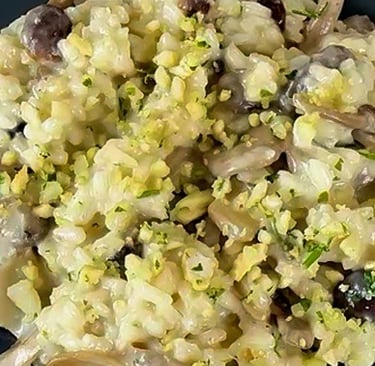 Vegetarian mushroom risotto