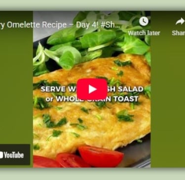 Savory omelette with aged cheese and Parma ham — simple, protein-rich Mediterranean breakfast.