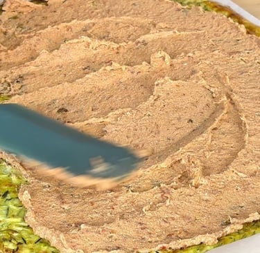 Spread the ricotta mixture evenly over the surface