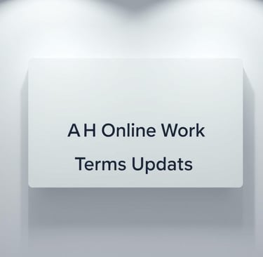 A clean, minimalist notification window with a bright, airy aesthetic. In the center, the "A H