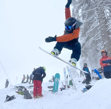 kids snowboard course in Seefeld