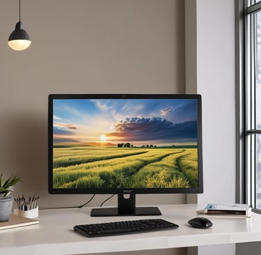 a laptop computer sitting on top of a wooden floor