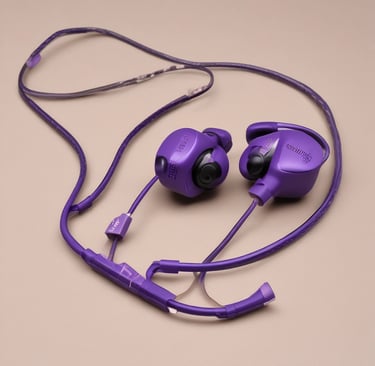 A pair of headphones sitting on top of each other