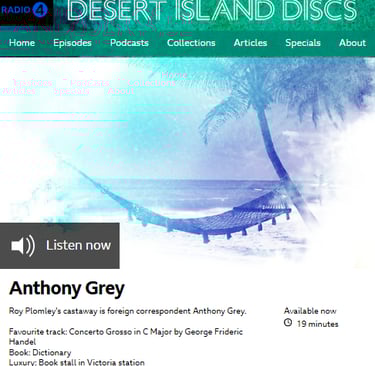 Desert Island Discs Anthony Grey 1969