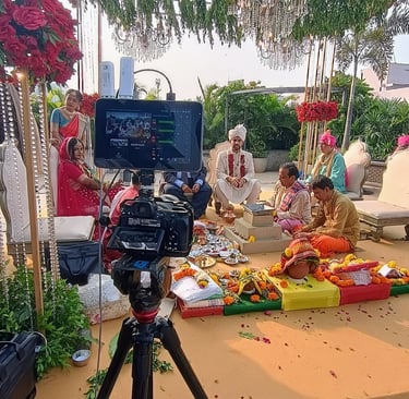 Wedding live streaming device on camera doing live streaming of a guruvayoor wedding 