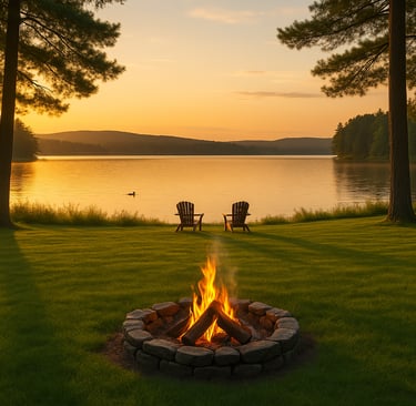 lake home fire pit