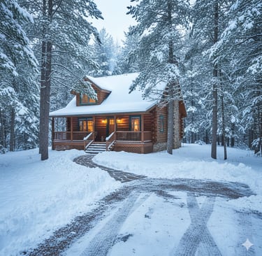winter cabin access Wisconsin