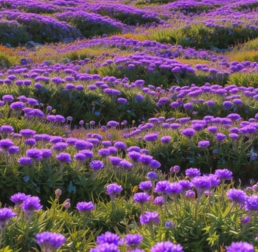 purple flowers growing wild 