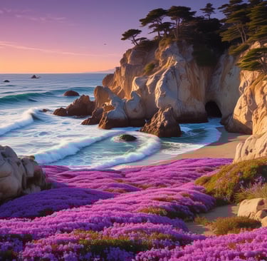 beautiful purple coastal flowers