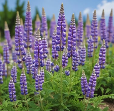 lupine flowers growing
