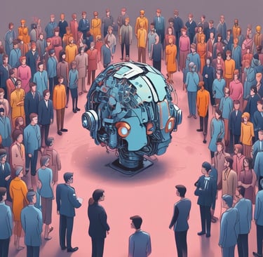 A laptop screen displaying the OpenAI logo and text. The laptop keyboard is visible below, with keys illuminated in a dimly lit environment.