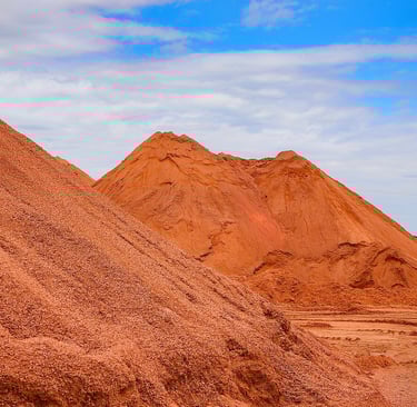 a pile of dirt for construction 