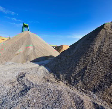 a pile of construction road base lime rock