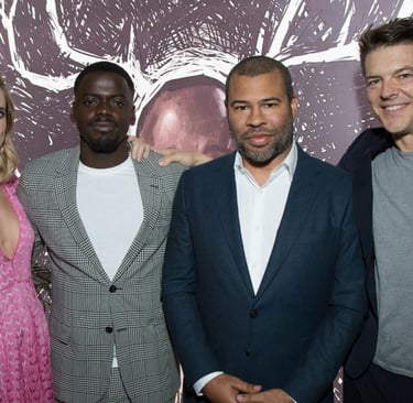 Jordan Peele – Behind the Scenes Director Jordan Peele on the set of Get Out, the Oscar-winning soci