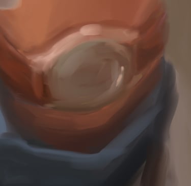 American art critic Jerry Saltz portrait - detail 1