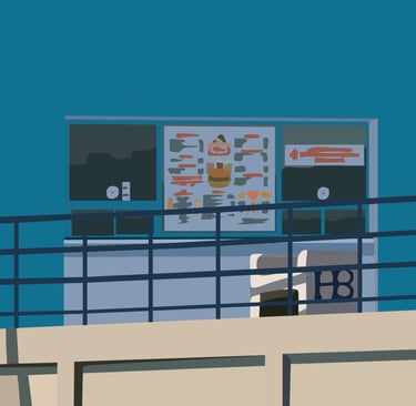 huntington beach pier illustration (vector hyperrealism - detail 2)