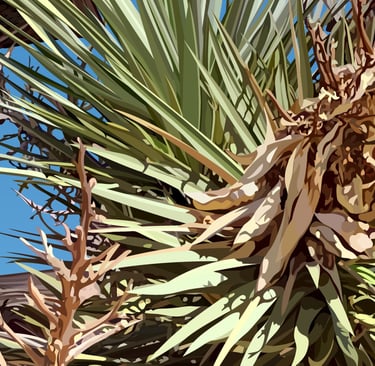 ONCE UPON THE WEST - Joshua Tree Art (vector hyperrealism) detail 2