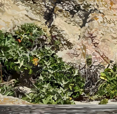 PRIVATE TRESPASSING – Pebble Beach Art (vector hyperrealism) detail 1