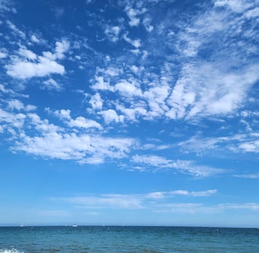 Santa Barbara sky as the inspiration for Cal's Conceptual Hyperrealism