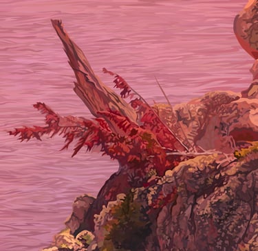 THE LONE CYPRESS – Lone Cypress Art (Vector Hyperrealism) detail 4