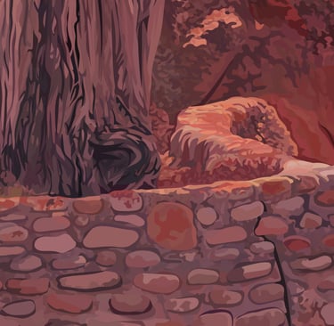 THE LONE CYPRESS – Lone Cypress Art (Vector Hyperrealism) detail 3