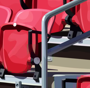 LA Olympics Stadium art - vector hyperrealism detail