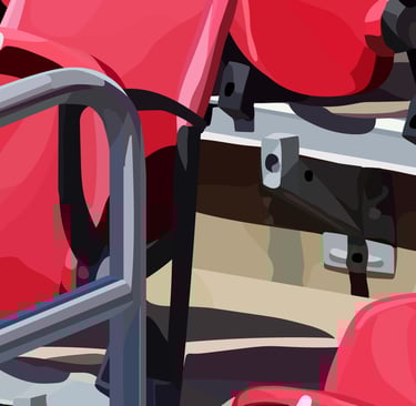 Los Angeles Olympic Stadium art - vector realism