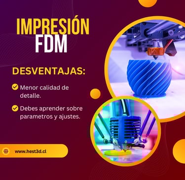 Desventajas de la impresión 3D FDM