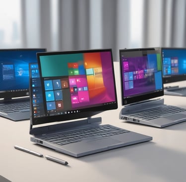 a row of windows