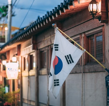 a Korean flag