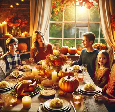 family having a dinner at dinning table
