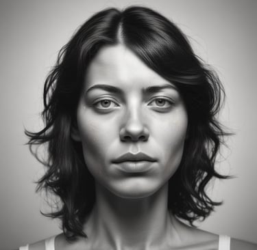 woman wearing black crew-neck shirt