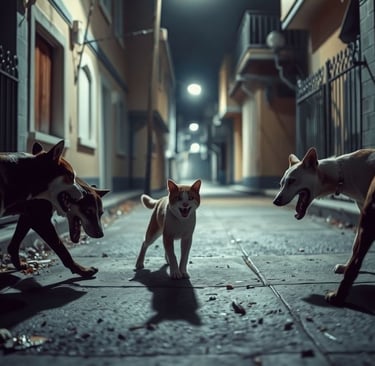 ankara sincan 4 köpek kediye saldırdı