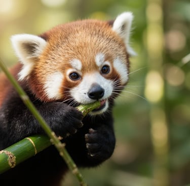 Minik Kızıl Panda Bambu