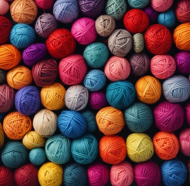 balls of colorful yarn